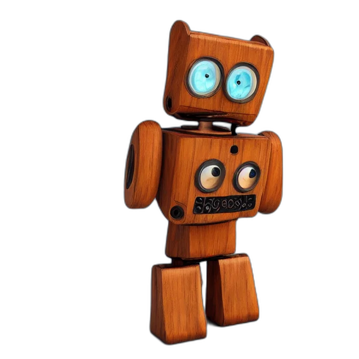 robot, 3d render, concept art, pixel art transparent PNG cut-out