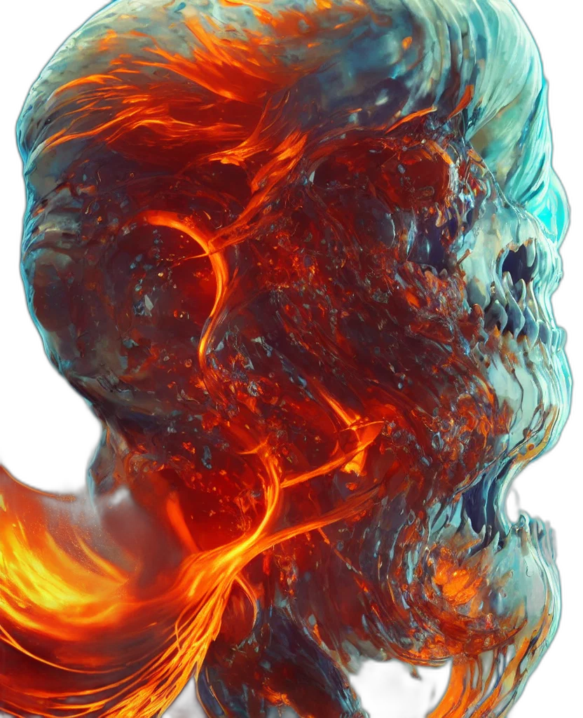 mask, hair, face, dragon transparent PNG cut-out