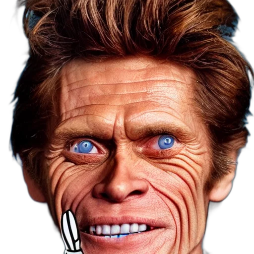 face, hair, mask, creature, photorealistic, 3d render, concept art, cartoon transparent PNG cut-out