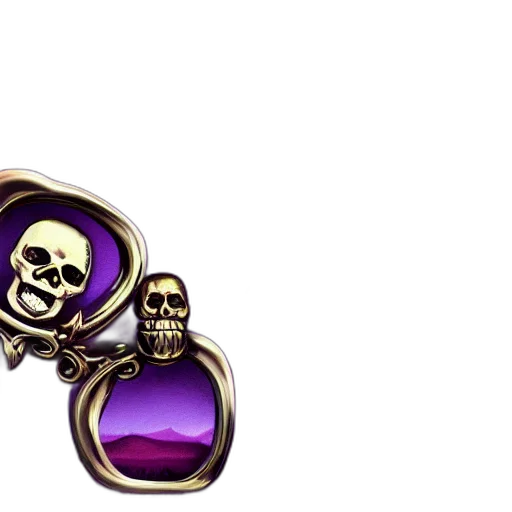 jewelry, giant, stunning, belt, skull, huge, mountain, purple transparent PNG cut-out