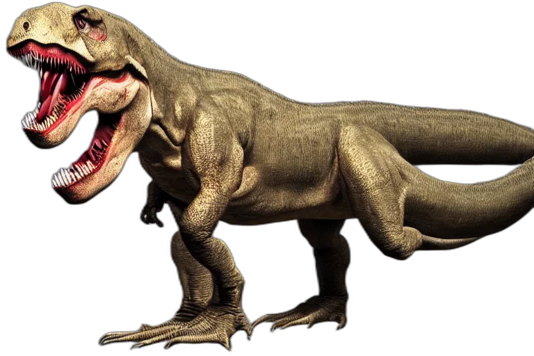 animal, creature, dragon, 3d render, concept art, photorealistic, rex, tyrannosaurus transparent PNG cut-out