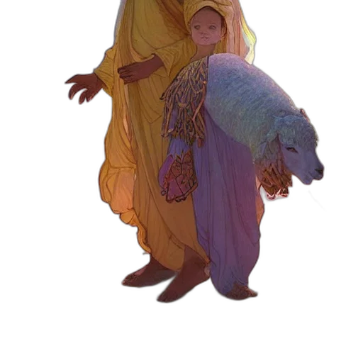 dress, creature, staff, mask, concept art, watercolor, fantasy art, pixel art transparent PNG cut-out