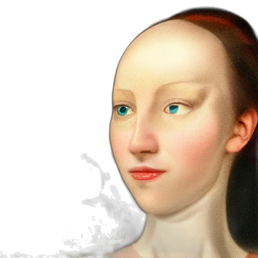 face, mask, hair, crown, photorealistic, oil painting, 3d render, fantasy art transparent PNG cut-out