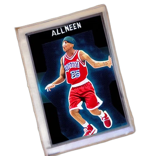 allen, iverson, holographic, basketball transparent PNG cut-out