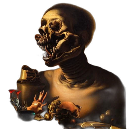 mask, food, face, staff, concept art, photorealistic, fantasy art, 3d render transparent PNG cut-out