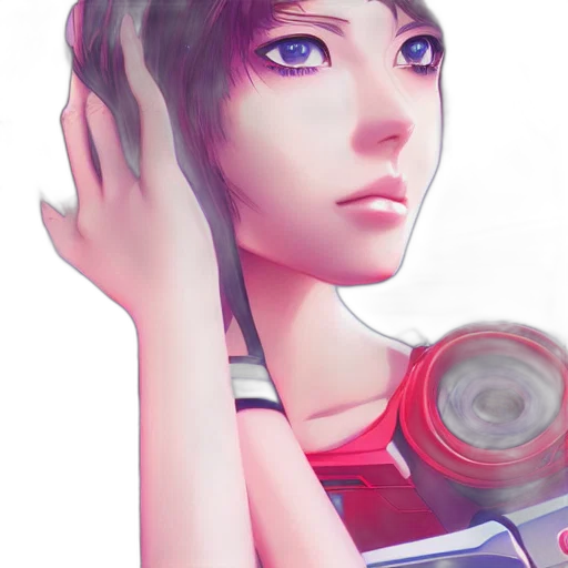 robot, face, weapon, staff transparent PNG cut-out