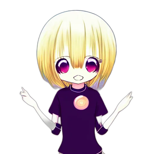 staff, anime, cartoon, pixel art transparent PNG cut-out