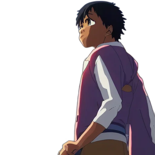 jacket, staff, anime, concept art transparent PNG cut-out