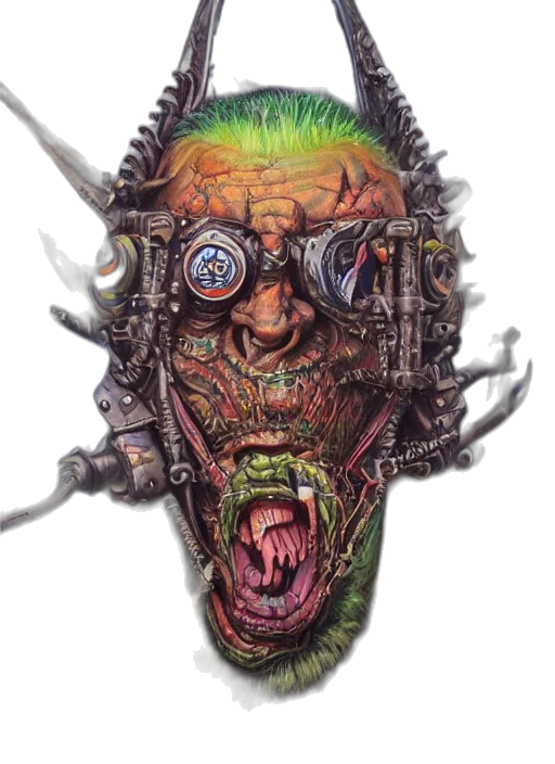 mask, face, creature, robot transparent PNG cut-out