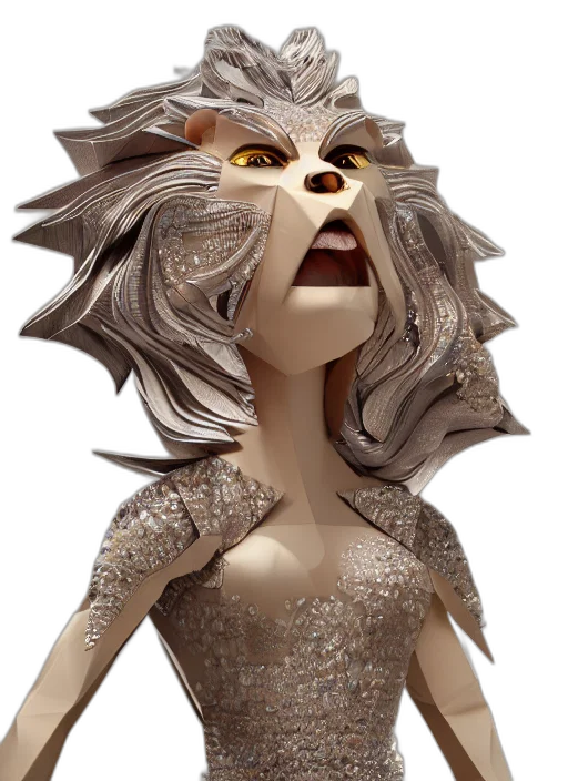 mask, creature, 3d render, concept art transparent PNG cut-out