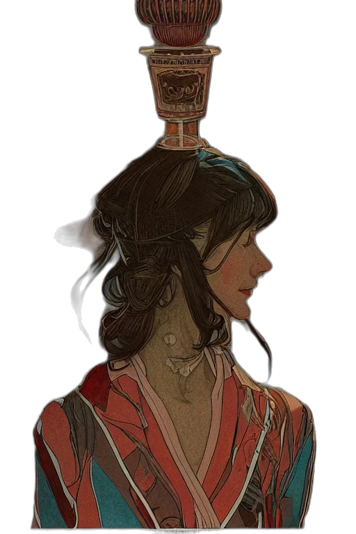 crown, staff, face, dress transparent PNG cut-out
