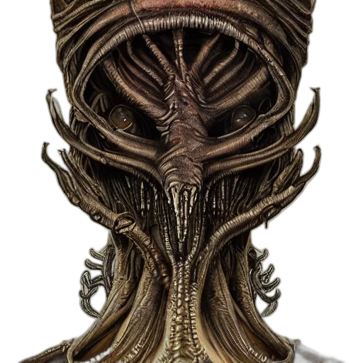 mask, creature, face, hair, concept art, 3d render, fantasy art, photorealistic transparent PNG cut-out