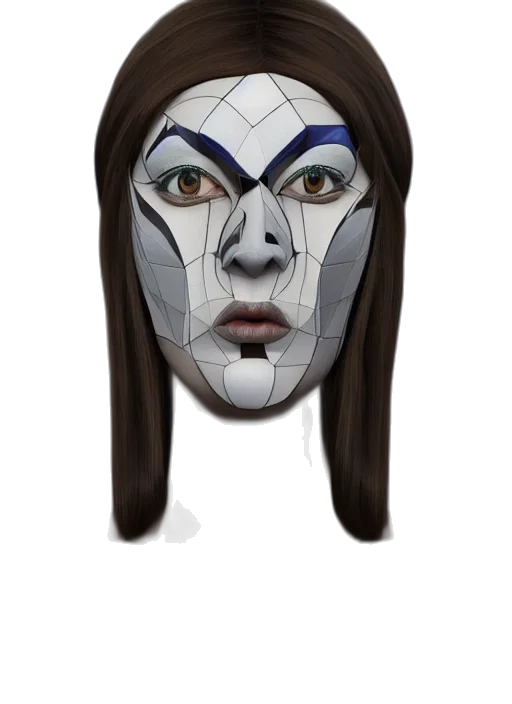 mask, face, creature, fantasy art transparent PNG cut-out