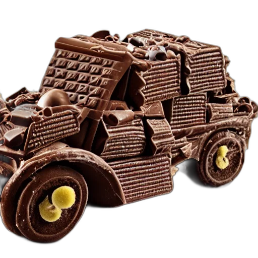 car, food, 3d render, photorealistic transparent PNG cut-out