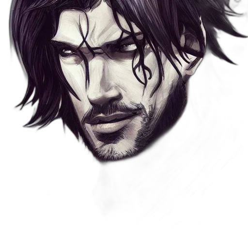 face, fantasy art, photorealistic, watercolor transparent PNG cut-out