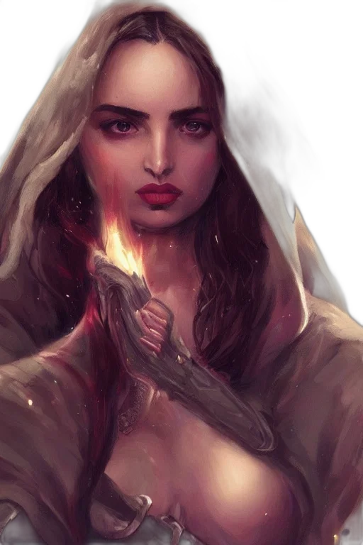 face, fantasy art, concept art, oil painting transparent PNG cut-out