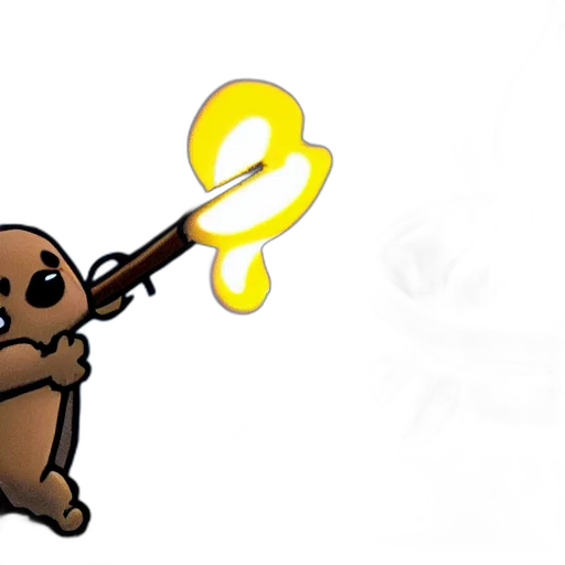 staff, weapon, animal, creature, concept art, pixel art, fantasy art, puggle transparent PNG cut-out