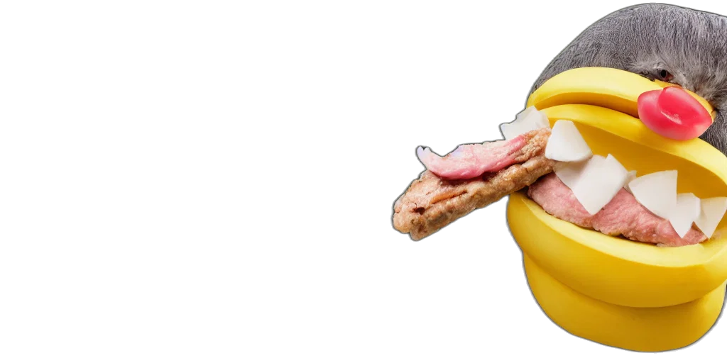 food, animal, creature, mask, 3d render, photorealistic, concept art, pixel art transparent PNG cut-out