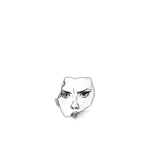 face, mask, creature, jewelry, photorealistic, cartoon, pencil sketch, comic book art transparent PNG cut-out