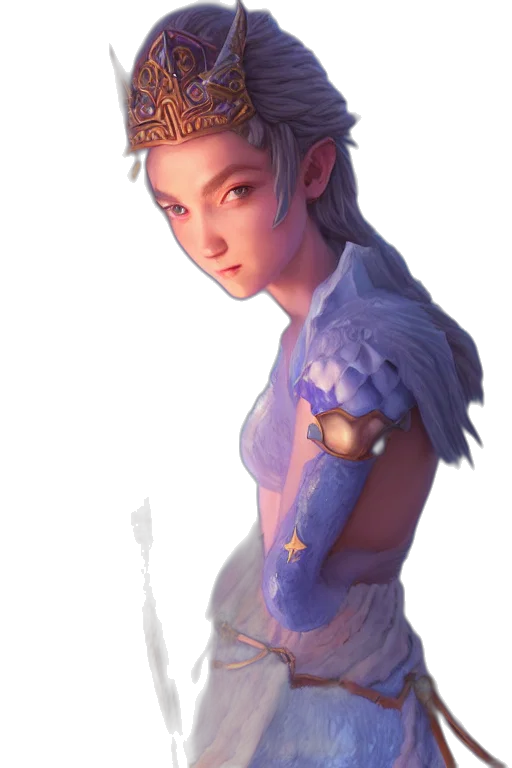staff, dress, crown, dragon transparent PNG cut-out