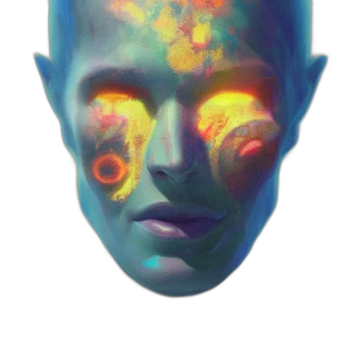 mask, face, robot, creature transparent PNG cut-out