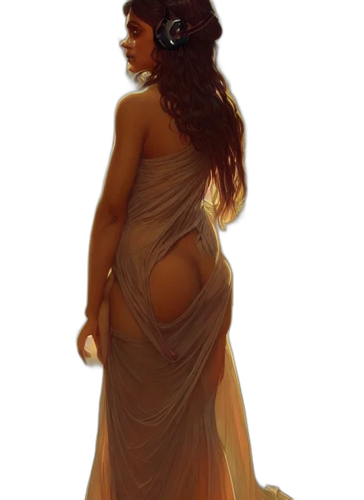 dress, jewelry, staff, hair, oil painting, photorealistic, fantasy art, concept art transparent PNG cut-out