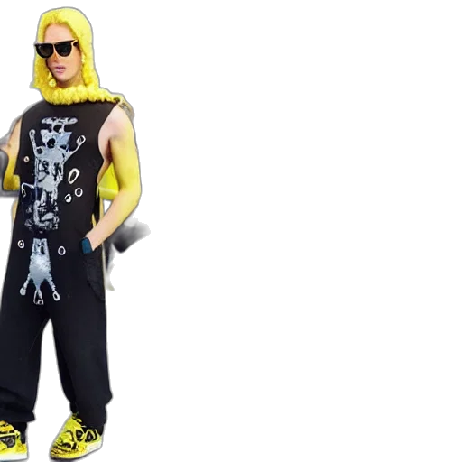 concept art, 3d render, spongebob, wearing transparent PNG cut-out