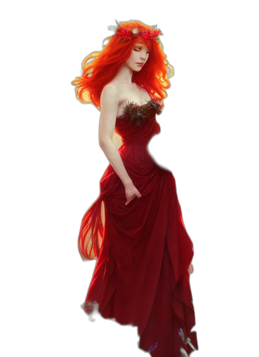 dress, fantasy art, concept art, photorealistic transparent PNG cut-out