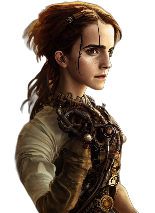face, hair, concept art, fantasy art transparent PNG cut-out