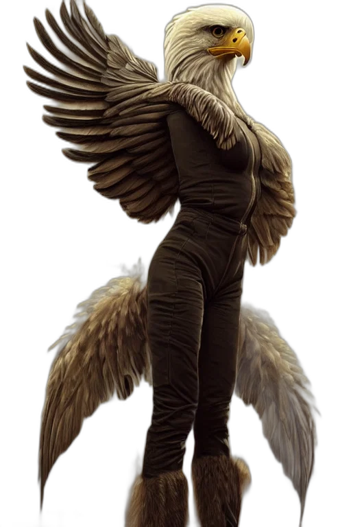 animal, creature, jacket, staff, concept art, fantasy art, 3d render, photorealistic transparent PNG cut-out
