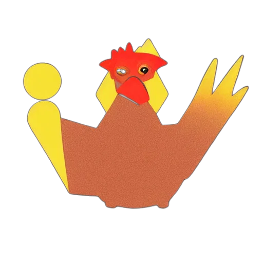 animal, food, staff, crown, pixel art, 3d render, concept art, retro transparent PNG cut-out