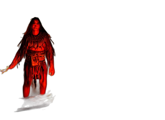 creature, mask, concept art, 3d render, fantasy art, comic book art, red, shaman transparent PNG cut-out