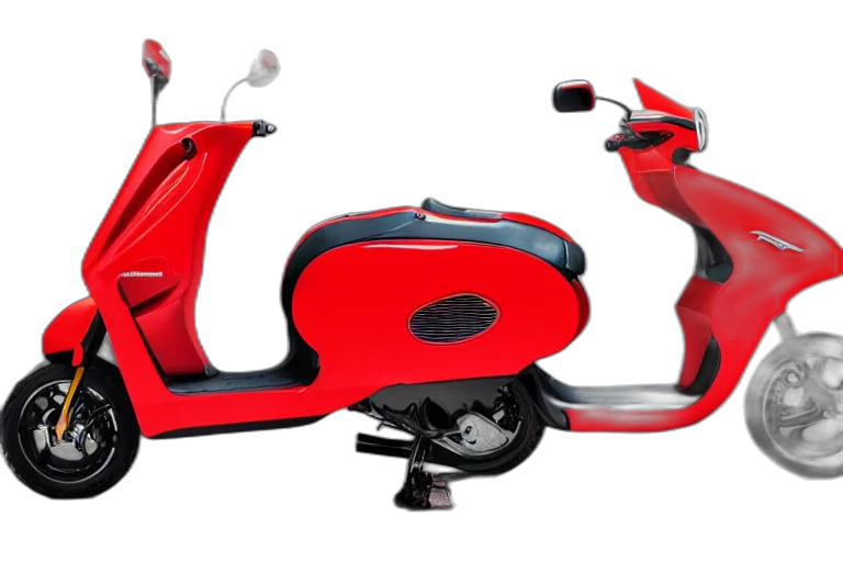 3d render, concept art, scooter, designed, produced, ferrari transparent PNG cut-out