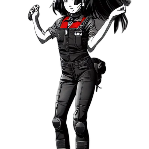 staff, weapon, robot, jacket, concept art, comic book art, cartoon, anime transparent PNG cut-out