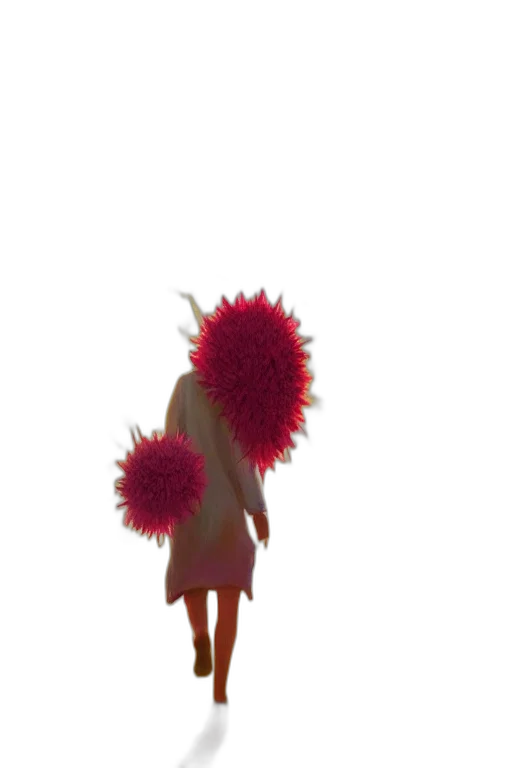 hair, hat, staff, dress, 3d render, concept art, fantasy art, cartoon transparent PNG cut-out