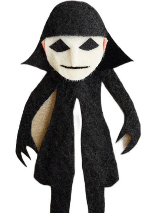 mask, creature, staff, jacket, concept art, 3d render, cartoon, nosferatu transparent PNG cut-out