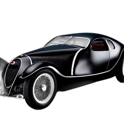 car, 3d render, concept art, photorealistic, bugatti, type, atlantic, concept transparent PNG cut-out