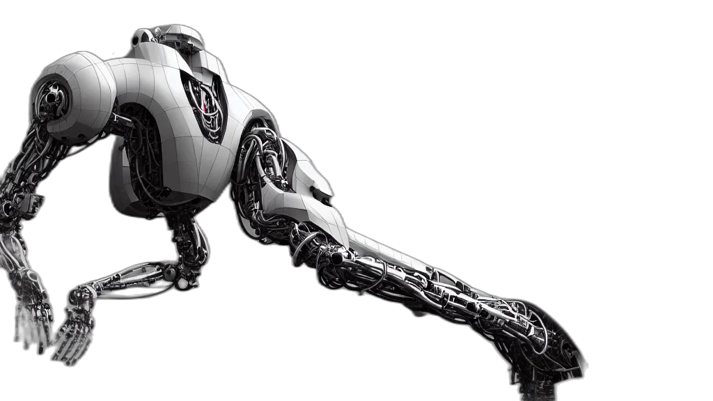robot, weapon, staff, car, cyberpunk, concept art, 3d render, robotic transparent PNG cut-out