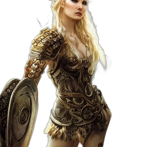 dress, dragon, sword, fantasy art, concept art, photorealistic, comic book art, golden transparent PNG cut-out