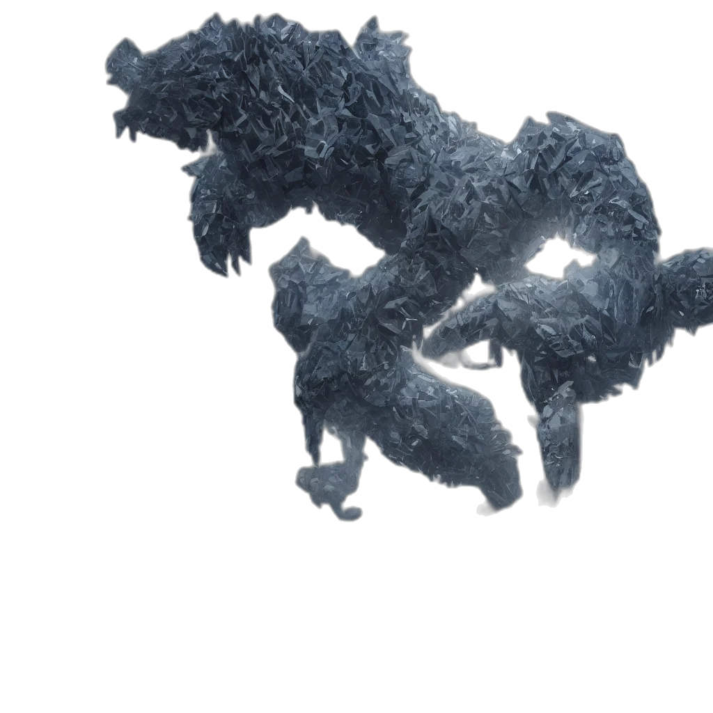 dragon, creature, animal, hair, concept art, 3d render, fantasy art, pixel art transparent PNG cut-out
