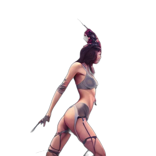 staff, robot, weapon, sword, concept art, cyberpunk, fantasy art, 3d render transparent PNG cut-out