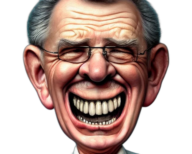 face, photorealistic, cartoon, closeup transparent PNG cut-out