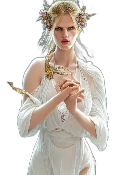 jewelry, crown, dress, fantasy art transparent PNG cut-out
