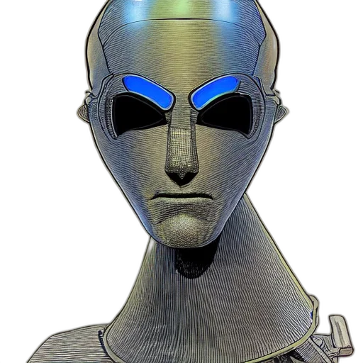 robot, mask, face, staff transparent PNG cut-out