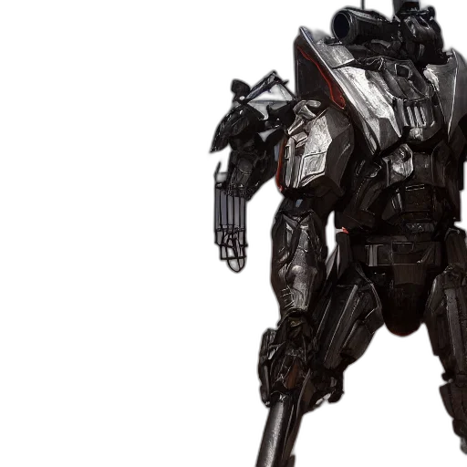 robot, concept art, 3d render, portrait, warzone, reflect, chrome, uhd transparent PNG cut-out