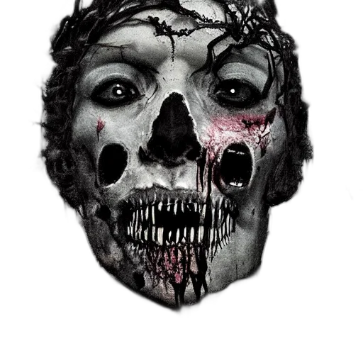 mask, face, creature, crown, comic book art, concept art, photorealistic, watercolor transparent PNG cut-out