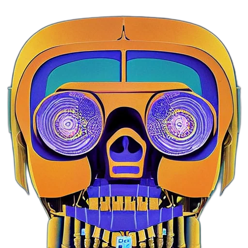 robot, mask, face, jacket transparent PNG cut-out