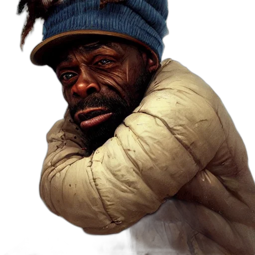 face, jacket, hat, mask transparent PNG cut-out