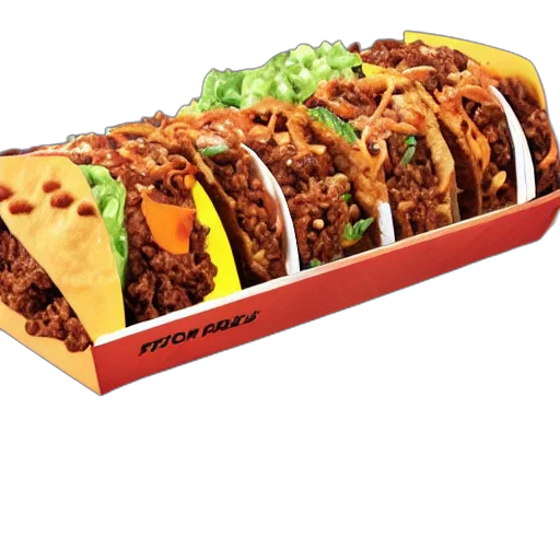 food, weapon, animal, car, photorealistic, 3d render, concept art, tacobell transparent PNG cut-out