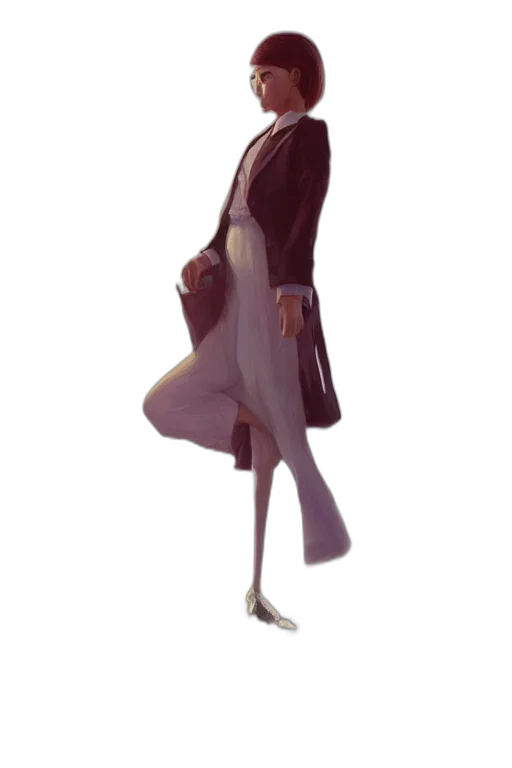 dress, jacket, staff, creature, concept art, watercolor, fantasy art, 3d render transparent PNG cut-out